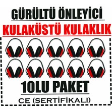 Iş Kulaklığı 10LU Paket-Kulaküstü-Gürültü Önleyici-Ce Li-Ayarlanabilir