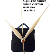 Cnr Shop Saat Mekanizması 16 mm Şaft Boyu Saat Motoru Sessiz Çalışır Akar Akrep Yelkovan Saniye (Askılı)