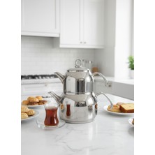 Feyza Design Valeriya Indüksiyon Aile Boy Çaydanlık Takımı, Dayanıklı ve Şık Tasarım