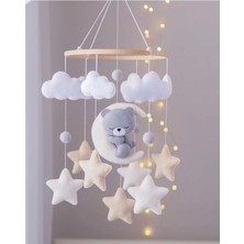 Bebek Dönencesi El Yapımı Doğal Keçe - Montessori Bebek Odası Dekorasyonu Yatak Süsü Çocuk Bebek Par