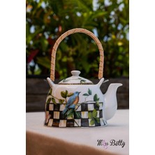 Feyza Design Şık Hasır Saplı Demlik, 500-999 Ml, Estetik ve Fonksiyonel Tasarım