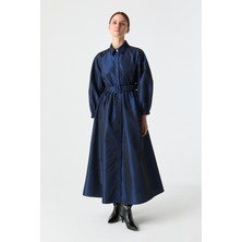 Suff Kemerli Tafta Elbise