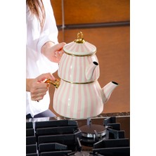 Feyza Design Şık Emaye Çaydanlık Takımı, Zarif ve Dayanıklı Tasarım