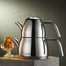 Feyza Design Paslanmaz Çaydanlık Takımı, Şık ve Dayanıklı Tasarım, Kolay Kullanım