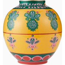 La Doublej Pineapple Giallo Dekoratif Tasarım El Işçiliği Medium Porselen Vazo