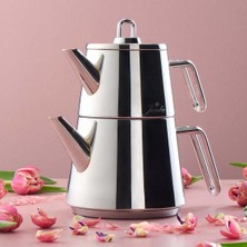 Feyza Design Paslanmaz Çaydanlık Seti, Şık ve Dayanıklı Tasarım, Pratik Kullanım