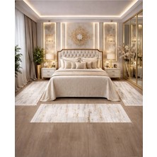 3 Parça Premium Lüks Yatak Odası Yolluk Seti (2 Adet 80X150 cm 1 Adet 80X300 Cm)