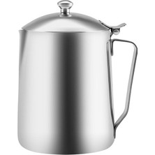 Feyza Design Paslanmaz Çelik Süt Potu Kapaklı 1,5 Lt, Sağlam ve Şık Tasarım