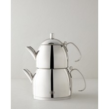 Feyza Design Paslanmaz Çelik Çaydanlık 1,3-2,25 Lt, Şık ve Dayanıklı Tasarım