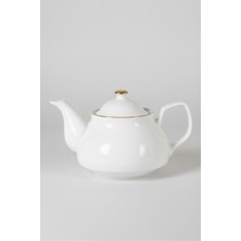 Feyza Design Altın Yaldızlı Porselen Demlik 650 Ml, Zarif ve Şık Çay Demliği