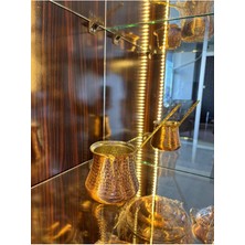 Feyza Design Bakır Sütlük ve Cezve Takımı, 6-7 Kişilik, Dayanıklı ve Şık Tasarım