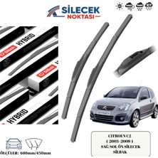 Citroen C2   ( 2003>2009 ) Araca Özel Ön Sağ-Sol Silecek Silbak  600MM/450MM SH2418