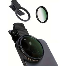 Maetheus 52MM Ultra Clear Cpl Polarize Filtre Klipsli Telefon Lens Yansıma Azaltıcı