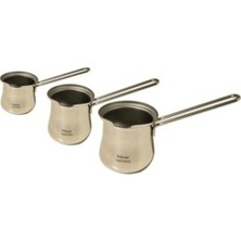 Feyza Design Pratik ve Şık 3'lü Cezve Seti, Kahve Keyfinizi Tamamlar