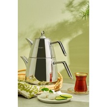 Feyza Design Şık ve Dayanıklı 3'lü Maxi Çaydanlık Takımı, Pratik Kullanım Sağlar