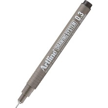 Artline Teknik Çizim Kalemi 0.3 mm Siyah 1 Adet Suya Dayanıklı Özellikli Model