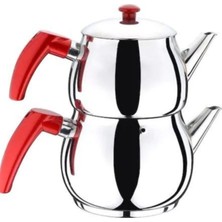 Feyza Design Paslanmaz Çelik Büyük Çaydanlık Takımı, Şık ve Kullanışlı Set