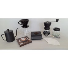 Feyza Design V60 Filtre Kahve Demleme Seti 2'li, 600 Ml, 7 Parça, Şık ve Kullanışlı