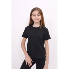 Toontoy Kız Çocuk Baskılı Bisiklet Yaka Kısa Kollu Tişört