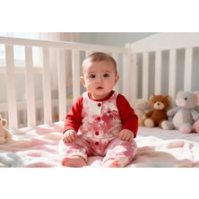 Tongs Bayramlık Batik Desenli Salopetli Kız Bebek 2’li Takım – Uzun Kollu Bodyli Şık Kombin