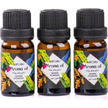Skygo 3’lü Esansiyel Uçucu Yağ 3X10ML Warm Powder Buhurdanlık Yağı Set, Difüzör, Oda Kokusu