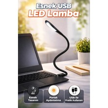 Hakan Living USB Girişli 3 Parlaklık Ayarlı Dokunmatik Masa/kitap Okuma Lambası Ledi Siyah
