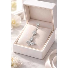 Begonia Accessories 316L Cerrahi Çelik Göbek Piercing Zirkon Taşlı – 2026 Fashion Premium Seri Belly Button Piercing – Kararma Yapmaz, Alerji Karşıtı, Paslanmaz Çelik Göbek Küpesi – Kadın Trend Takı - GP31