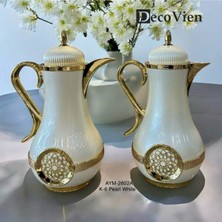 Feyza Design Lüks Içli Cam Termos Seti, Şık ve Dayanıklı 2'li Takım