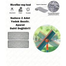 Funflex Oynar Başlıklı Bükülebilir Çekçekli Teleskopik Cam Silme Aparatı Yedek Bezi 2 Adet