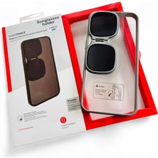 Tredonim iPhone 15 Pro Max Uyumlu Manyetik Gözlük Tutuculu Şeffaf Telefon Kılıfı