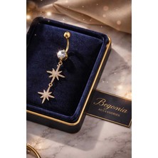 Begonia Accessories 316L Cerrahi Çelik Göbek Piercing Zirkon Taşlı – 2026 Fashion Premium Seri Belly Button Piercing – Kararma Yapmaz, Alerji Karşıtı, Paslanmaz Çelik Göbek Küpesi – Kadın Trend Takı - GP10