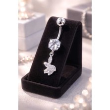 Begonia Accessories 316L Cerrahi Çelik Göbek Piercing Zirkon Taşlı – 2026 Fashion Premium Seri Belly Button Piercing – Kararma Yapmaz, Alerji Karşıtı, Paslanmaz Çelik Göbek Küpesi – Kadın Trend Takı - GP20