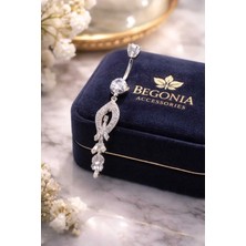 Begonia Accessories 316L Cerrahi Çelik Göbek Piercing Zirkon Taşlı – 2026 Fashion Premium Seri Belly Button Piercing – Kararma Yapmaz, Alerji Karşıtı, Paslanmaz Çelik Göbek Küpesi – Kadın Trend Takı - GP57