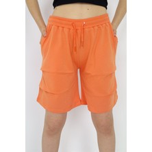 Toontoy Kız Çocuk Baskılı Beli Ribanalı Cepli Katlı Şort