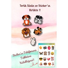 Birikiyedi 5'li Set Jibbitz Terlik Süsü Sevimli Köpekler Temalı Set