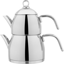 Feyza Design Paslanmaz Çelik Çaydanlık Takımı, Şık ve Dayanıklı Inox Tasarım