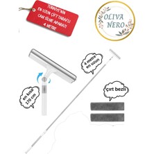Funflex 4 Metre,teleskopik Çekçekli Pencere Temizleyicisi, Döner Başlıklı Iç/dış Mekan