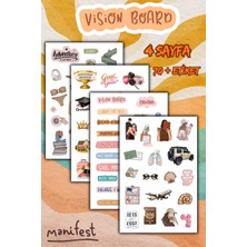 Birikiyedi 4 Sayfa Manifest/vision Board/hedefler Temalı Sticker Set/ajanda/defter/laptop Için Uygun