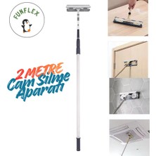 Funflex  2 Metre Teleskopik Cam Silme Aparatı Paspas ve Mop
