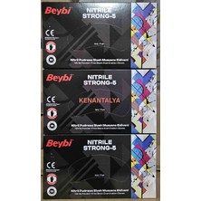 Beybi Strong-5 Siyah Nitril Ekstra Kalın Pudrasız Eldiven (3 paket)
