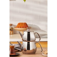Feyza Design Paslanmaz Çaydanlık Takımı, Şık ve Dayanıklı Midi Set
