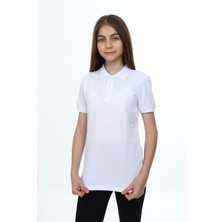 Toontoy Unisex Çocuk Polo Yaka Düğmeli Kısa Kollu Tişört