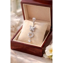 Begonia Accessories 316L Cerrahi Çelik Göbek Piercing Zirkon Taşlı – 2026 Fashion Premium Seri Belly Button Piercing – Kararma Yapmaz, Alerji Karşıtı, Paslanmaz Çelik Göbek Küpesi – Kadın Trend Takı - GP28