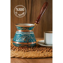 Feyza Design El Işlemeli Bakır Cezve, 4 Kişilik, Şık ve Dayanıklı Tasarım