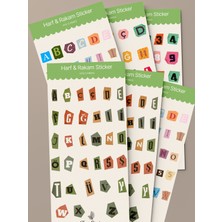 Tiny Stories TR Harf & Rakam Sticker Seti 6 Sayfa – Alfabe/ Ajanda,çıkartma,scrapbook