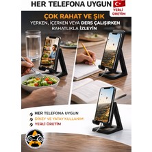 Akgüneş Motogaraj Evrensel Telefon Tutucu – Her Telefona Uyumlu Masaüstü Telefon Standı | Video Izleme ve Ders Çalışma Için Ideal