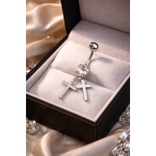Begonia Accessories 316L Cerrahi Çelik Göbek Piercing Zirkon Taşlı – 2026 Fashion Premium Seri Belly Button Piercing – Kararma Yapmaz, Alerji Karşıtı, Paslanmaz Çelik Göbek Küpesi – Kadın Trend Takı - GP36