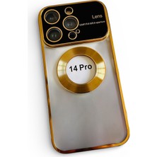 Tredonim Apple iPhone 14 Pro Uyumlu Kamera Korumalı Premium Telefon Kılıfı - Altın