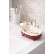 Ventoze Dekoratif Mini Lavabo Tasarımlı Sabunluk | Banyo ve Mutfak Için Eğlenceli Sabun Standı