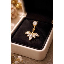 Begonia Accessories 316L Cerrahi Çelik Göbek Piercing Zirkon Taşlı – 2026 Fashion Premium Seri Belly Button Piercing – Kararma Yapmaz, Alerji Karşıtı, Paslanmaz Çelik Göbek Küpesi – Kadın Trend Takı - GP39